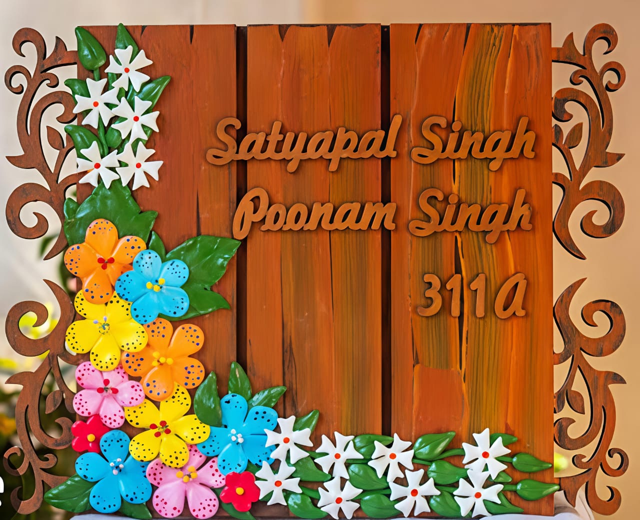 Wooden Name Plate
