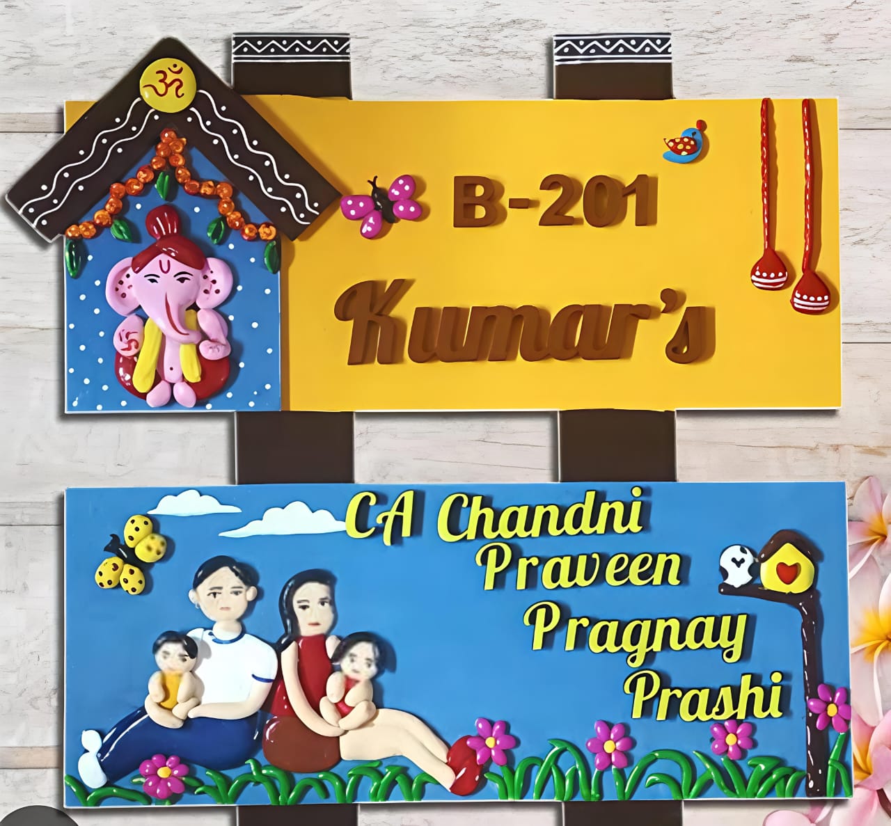 Wooden Name Plate