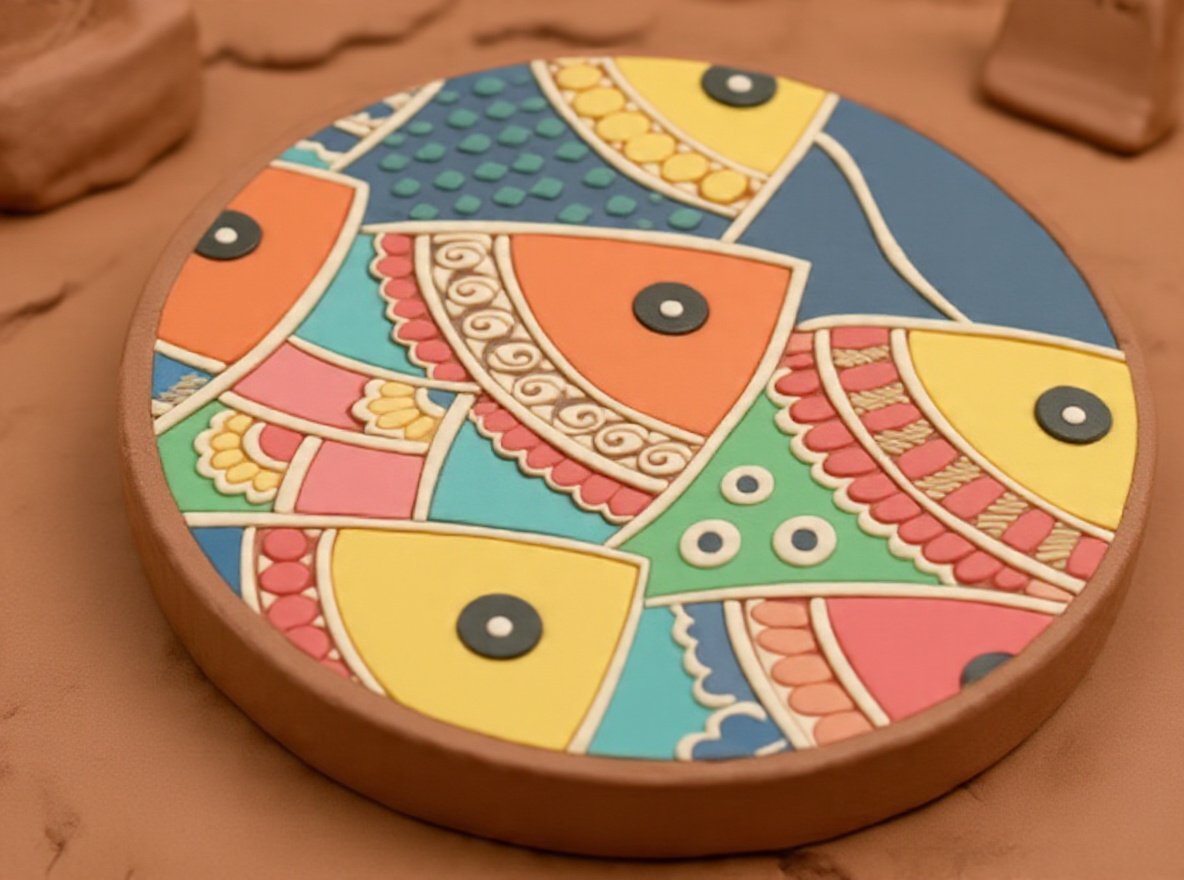 Clay Wooden Coasters 