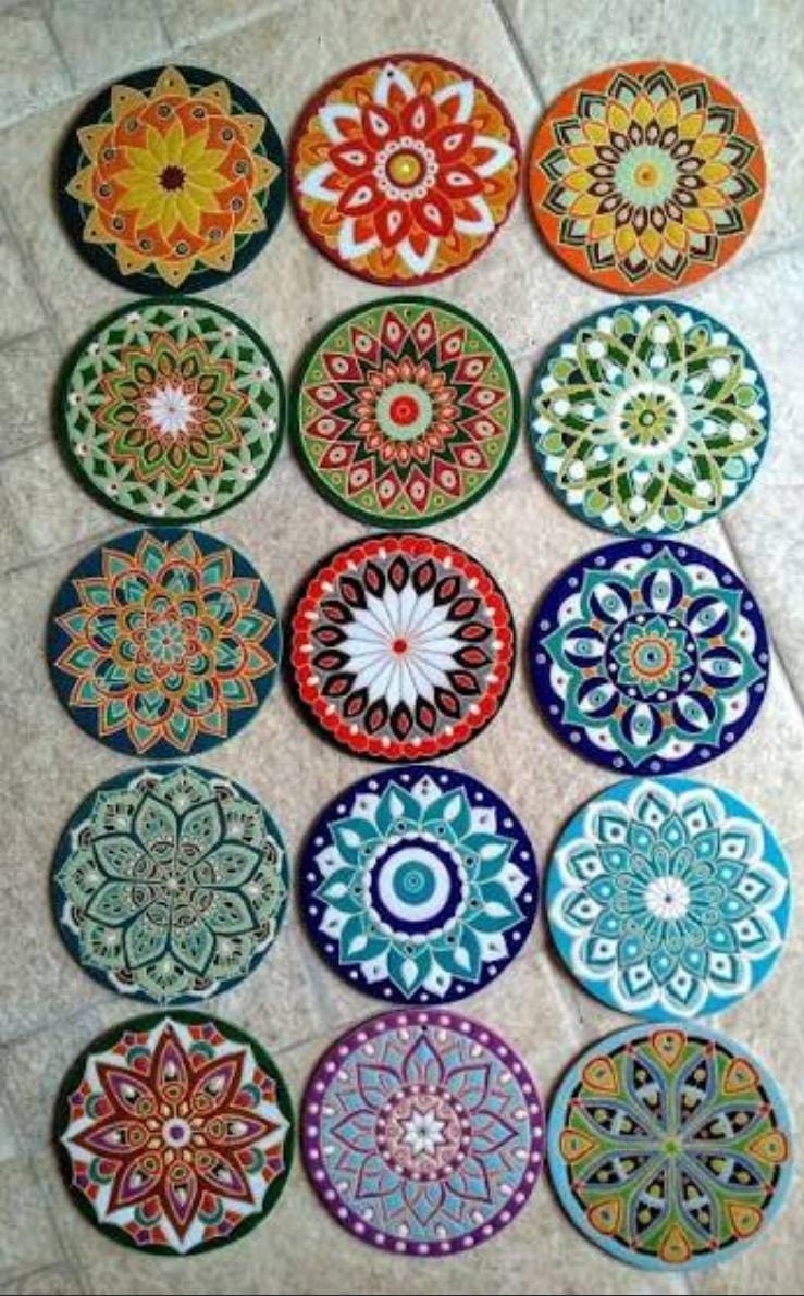 Clay Wooden Coasters 