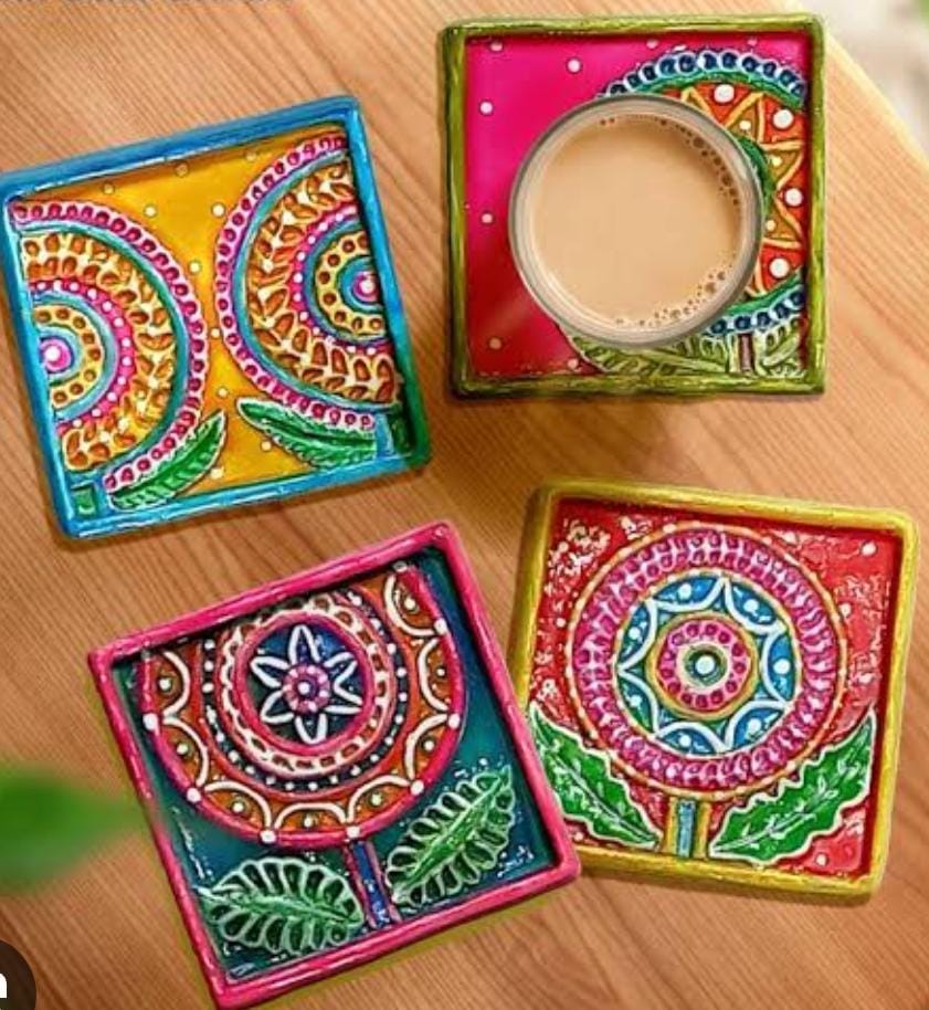 Clay Wooden Coasters 