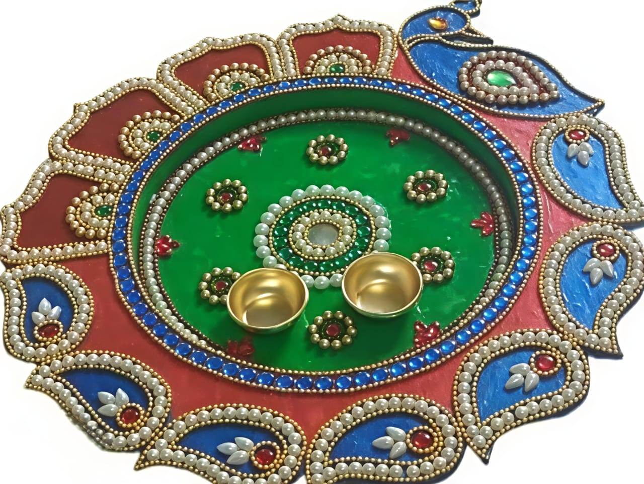Wooden and Clay Medium Thali